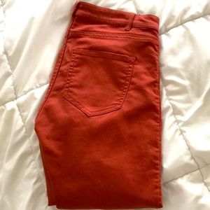 Forever 21 size 6 burnt orange skinny work pants